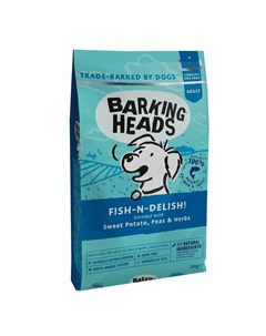 Сухой беззерновой корм Fish n Delish для взрослых собак с лососем форелью и бататом 2 кг Barking heads