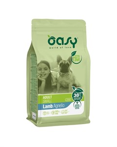 Dry Dog Adult Small сухой корм для взрослых собак мелких пород с ягненком 1 кг Oasy