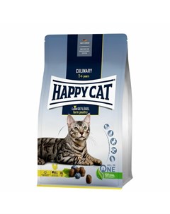 Culinary полнорационный сухой корм для кошек с домашней птицей 1 3 кг Happy cat