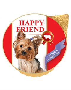 Корм для собак Паштет с ягнёнком конс 125г Happy friend