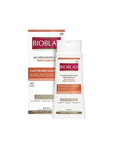 Шампунь для ослабленных волос Anti Hair Loss Kafein Ginseng 360мл Bioblas