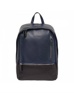 Кожаный рюкзак для ноутбука Adams Dark Blue Black Lakestone