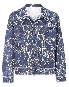 Джинсовая куртка с графичным принтом Pierre-louis mascia