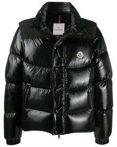 Пуховик с нашивкой логотипом Moncler