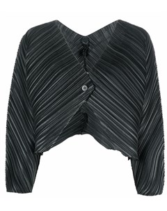 Плиссированная блузка с V образным вырезом Pleats please issey miyake