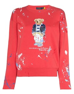 Толстовка Polo Bear с эффектом разбрызганной краски Polo ralph lauren