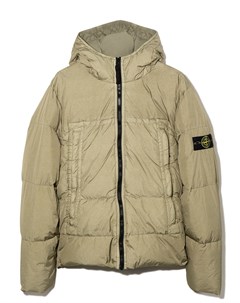 Пуховик на молнии с логотипом Compass Stone island junior