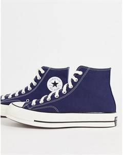 Высокие кроссовки темно синего цвета Chuck 70 Hi Converse