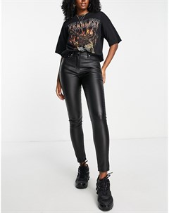Черные джинсы скинни с покрытием Parisian
