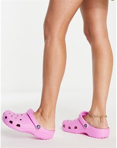 Розовые классические шлепанцы Crocs