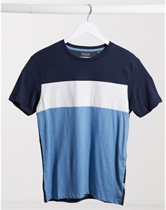 Темно синяя футболка со вставками Burton menswear