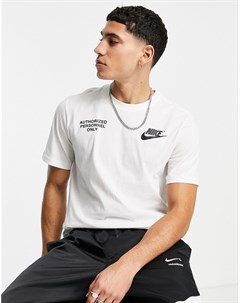 Светлая футболка с принтом Authorized Personnel Nike