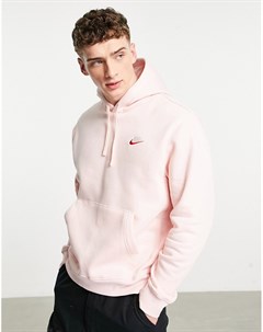 Флисовый худи светло розового цвета Club Nike