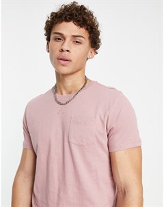 Розовая футболка с карманом Brave soul
