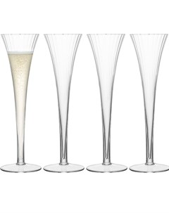 Набор бокалов флейт для шампанского Aurelia 200мл 4шт Lsa international