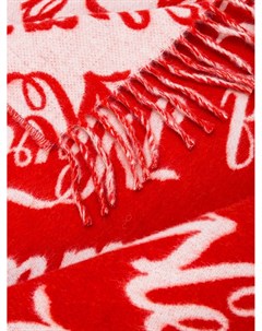 Etudes шарф с надписями и бахромой один размер красный Études