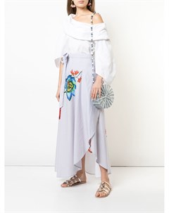 Onia юбка amanda с запахом и цветочным принтом Onia