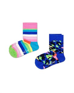 Носки 2 Pack Kids Stripe Socks KSTR02 3000 Happy socks
