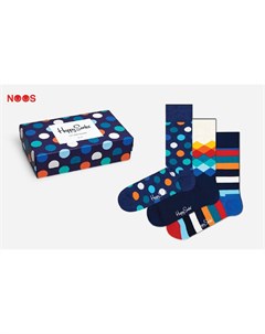 Носки 3 Pack Classic Multi color Socks Gift Set XMIX08 6000 Happy socks