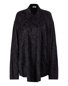 Черная блузка с логотипами Balenciaga