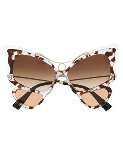 Valentino солнцезащитные очки в оправе бабочка нейтральные цвета Valentino