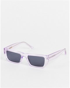 Квадратные солнцезащитные очки в лавандовой прозрачной оправе Fame A.kjaerbede
