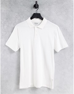 Белая футболка поло облегающего кроя Burton Burton menswear