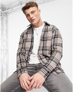 Бежевая рубашка в клетку Originals Jack & jones