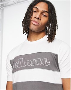 Серая футболка в стиле колор блок с логотипом Ellesse