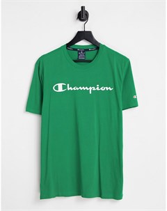 Зеленая футболка с логотипом Champion