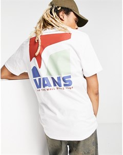 Белая футболка с принтом на спине Swoop V Vans