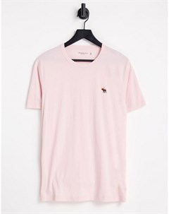Розовая футболка с 3D логотипом Abercrombie & fitch