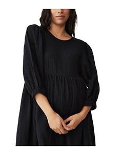 Платье с присборенной юбкой черного цвета Cotton:on maternity
