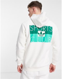 Светлый худи с принтом на спине Sports Club Adidas originals