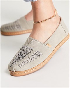 Серо бежевые эспадрильи Toms