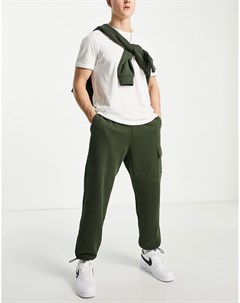 Свободные оливково зеленые джоггеры с логотипом на штанине в утилитарном стиле Hollister
