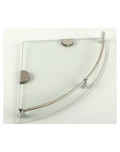 Полка угловая для ванной комнаты 24 24 4 см металл стекло Nnb