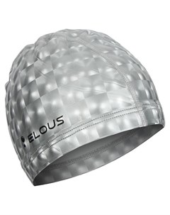 Шапочка для плавания Elous с 3D эффектом El002 полиуретан цвет серебряный Nnb