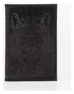 Обложка для паспорта цвет чёрный Волк Nnb