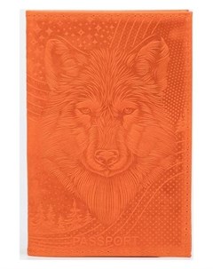 Обложка для паспорта цвет рыжий Волк Nnb