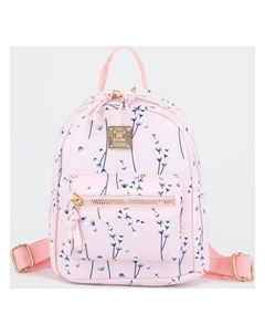 Рюкзак отдел на молнии наружный карман цвет розовый Цветы Nnb