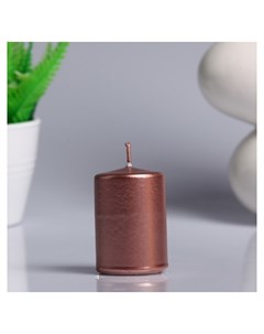 Свеча цилиндр парафиновая нежно розовый металлик 4 6 см Nnb