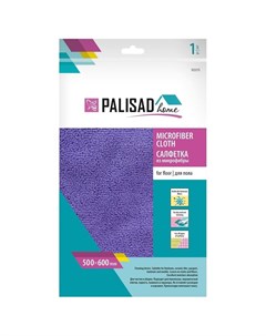 Салфетка из микрофибры для пола 500 X 600 мм фиолетовая Home Palisad