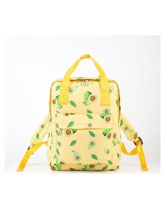 Рюкзак сумка отдел на молнии 2 наружных кармана 2 боковых кармана цвет жёлтый Авокадо Nnb