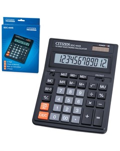 Калькулятор настольный SDC 444S 199х153 мм 12 разрядов двойное питание Citizen
