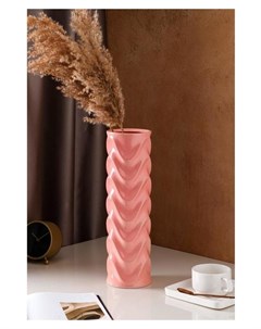 Ваза настольная Волна розовая керамика 40 см Керамика ручной работы