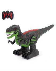 Динозавр радиоуправляемый T rex двигает головой работает от батареек свет и звук Nnb