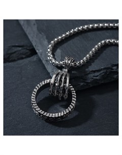 Кулон Рука и кольцо кость цвет чернёное серебро 70см Nnb