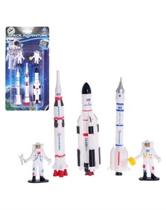 Набор металлических моделей Космическая экспедиция с 3 ракетами Технопарк