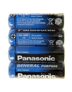 Батарейка солевая General Purpose AA R6 4s 1 5в спайка 4 шт Panasonic